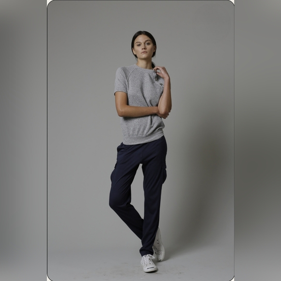 Calder Blake Pilar Black knitted short sleeve top - Picture 1 of 8